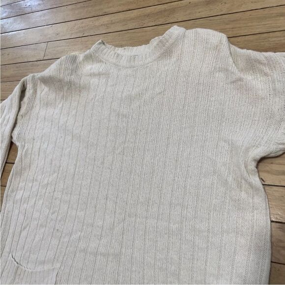 PARRINELLO Sweater Womens Cream VTG 90s Ramie Silk Ramie Rabbit Angora Knit S - Picture 13 of 16